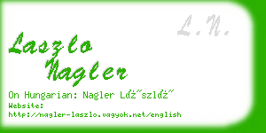 laszlo nagler business card